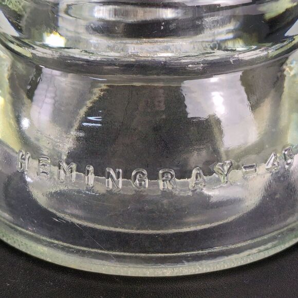 Hemingray No 45 Insulator Clear Glass CD155 Made in USA 25-50 Paperweight - Picture 7 of 8